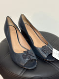 Tory Burch Blue Leather Wedge, 9.5