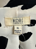 Kori America Open Front Black Blazer Jacket, XL
