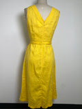 Nicole Miller Yellow 100% Linen Dress, 4