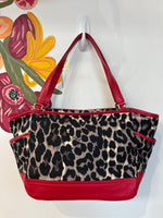 Coach Red Ocelot Shoulder Bag, 17"X9"