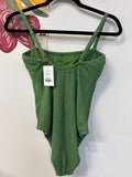 Shade & Shore Green One Piece Swimsuit, M