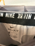 Nike Gray Print Athletic Leggings, S