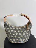 Dooney & Bourke Mini Hobo Canvas Handbag, 10"x6"