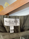 Michael Stars Green 100% Linen 25" Inseam Pants, L