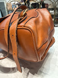 Gucci Brown Leather Bamboo Backpack, 12"x12"