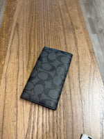 Coach Black Signature Wallet, 5.5"x3.5"