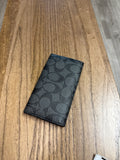 Coach Black Signature Wallet, 5.5"x3.5"