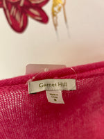 Garnet Hill Pink 100% Cashmere Cardigan, M