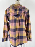 New L.L. Bean Soft Brushed Plaid Flannel Hoodie, M Petite