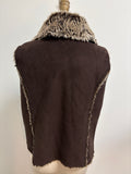 Lisa International Brown Vest, M Petite