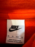 Nike Orange Hoodie Sweatshirt, XS