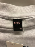 Micas Gray "Love" Cropped Sweatshirt, M