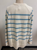 New Talbots White/Blue Sweater, XL