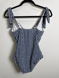 Ellen Tracy Blue Gingham Swimsuit, 8
