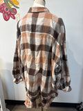 Easel Brown Oversized Top, M