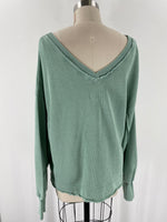 American Eagle Green Oversized Sweatshirt, S