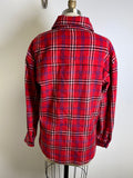 Pink Lily Red Plaid Top, S
