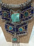 Chico's Silver/Tuquoise/Blue Necklace