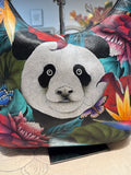 New Anuschka Happy Panda Convertible Slim Hobo Crossbody Bag, 12.75"x9.75"