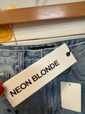 New Neon Blonde Denim Skirt, 25 (0)