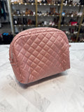 Vera Bradley Pink Quilted Lined Cosmetic Bag, 7.5"x7"