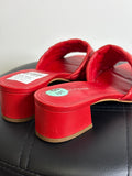Marc Fisher Red Leather Sandals, 8.5