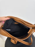 Tig & Co Brown Genuine Leather Shoulder Bag, 11"x11"