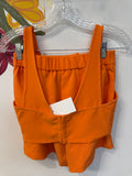 Sincerely Jules 2pc Orange Shorts + Tank, S