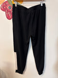 Velvet Black Joggers, L