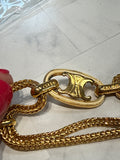 Celine Brass Choker Necklace, 13"