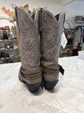 Durango Gray Graphite Leather 12" Boots, 7