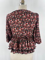 Free the Roses Pleated Top, XS