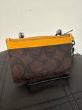 Coach Brown Signature Wallet, 4.5"x3"