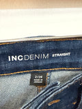 INC Straight Leg 26" Inseam Cuffed Jeans, 2
