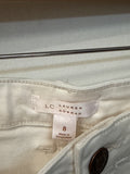 Lauren Conrad White High Rise Flare 31" Inseam Jeans, 8
