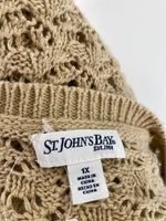 St. John's Bay Tan Sweater, 1X