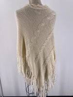 Poncho Ivory Sweater, One Size