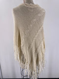 Poncho Ivory Sweater, One Size