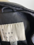 New A New Day Black Faux Leather Jacket, M