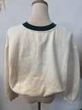 Blu Pepper Cream/Green Sweatshirt, S