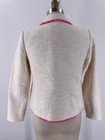 Talbots Ivory/Pink Jacket, 4 Petite
