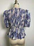 Express Blue Smocked Top, M
