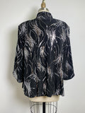Alex Evenings 2pc Black with Silver Sequins Top + Jacket, 2X