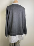 Adrianna Papell Gray Sweater, L