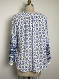 Lucky Brand White/Blue Top, M
