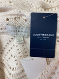 New Lucky Brand Cream Open Stitch Cardigan, L