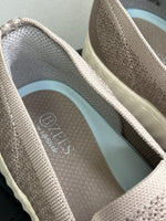 Bzees Taupe Slip Ons, 8.5