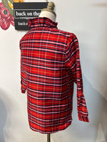 Crown & Ivy Red Plaid Top, S