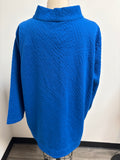 Ali Miles Blue Tunic Top, XL