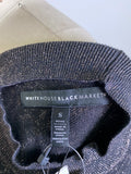 New White House Black Market Black Jacquard Sweater Dress, S Petite